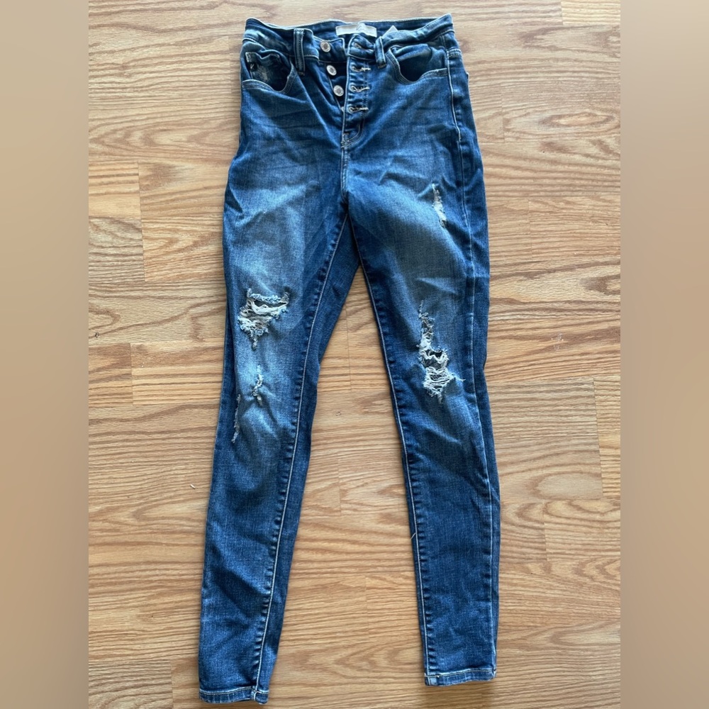 KanCan High Rise Ripped Skinny Jeans